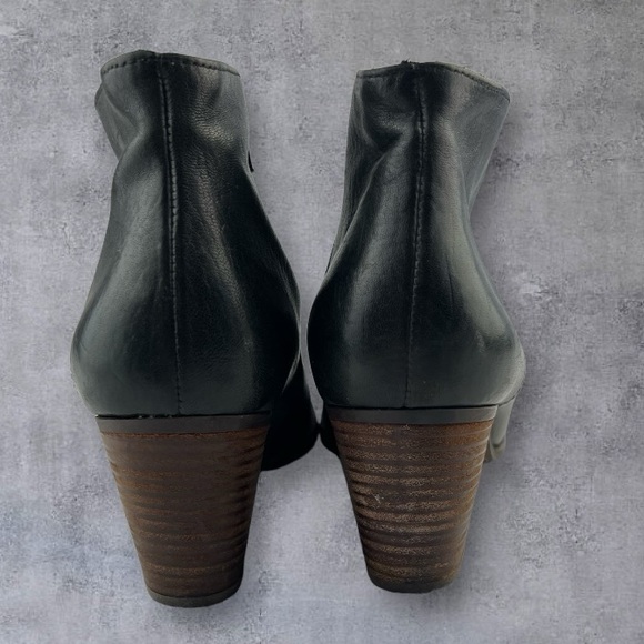 Paul Green Dexter Leather Mid Heel Ankle Bootie Boot Sz:6.5 - Picture 4 of 8